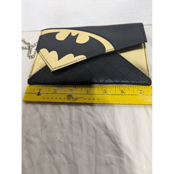 Batman Foil Envelope Wallet Clutch Purse Crossbody Bag Chain Strap Evening Bag - Picture 8 of 11